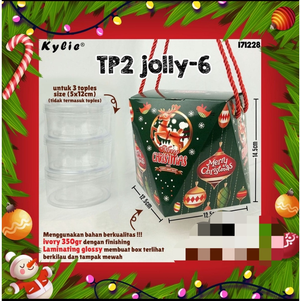 

box kue kering natal tp 2 jolly 6 untuk 3 toples 5x12cm