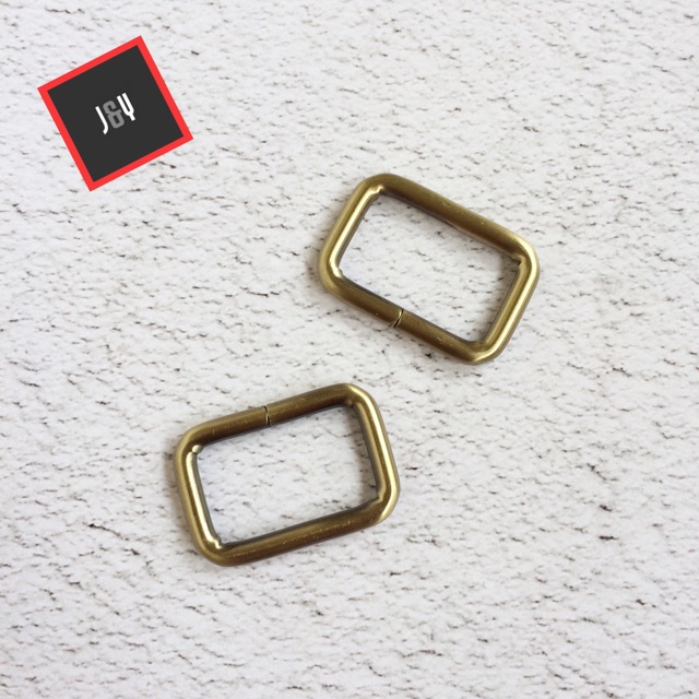 Ring kotak tas 3.0 cm tebal antigold poles