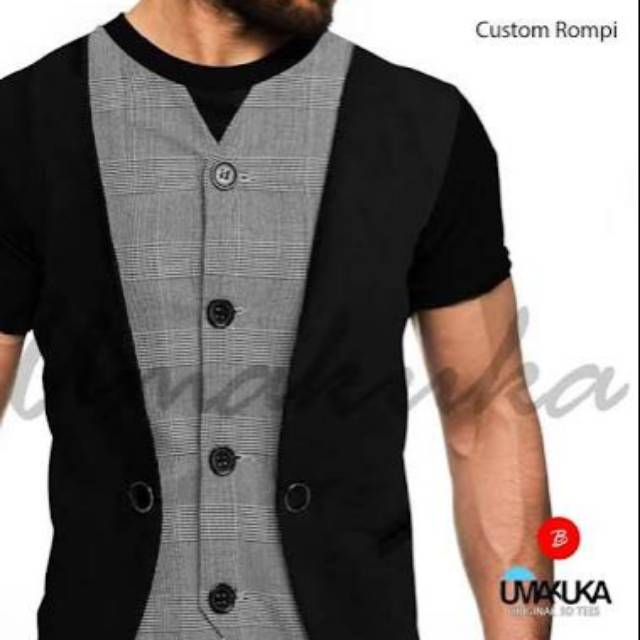 Custom rompi / kaos 3d full print umakuka/ grosir kaos /pria/ murah / keren / bandung / suits