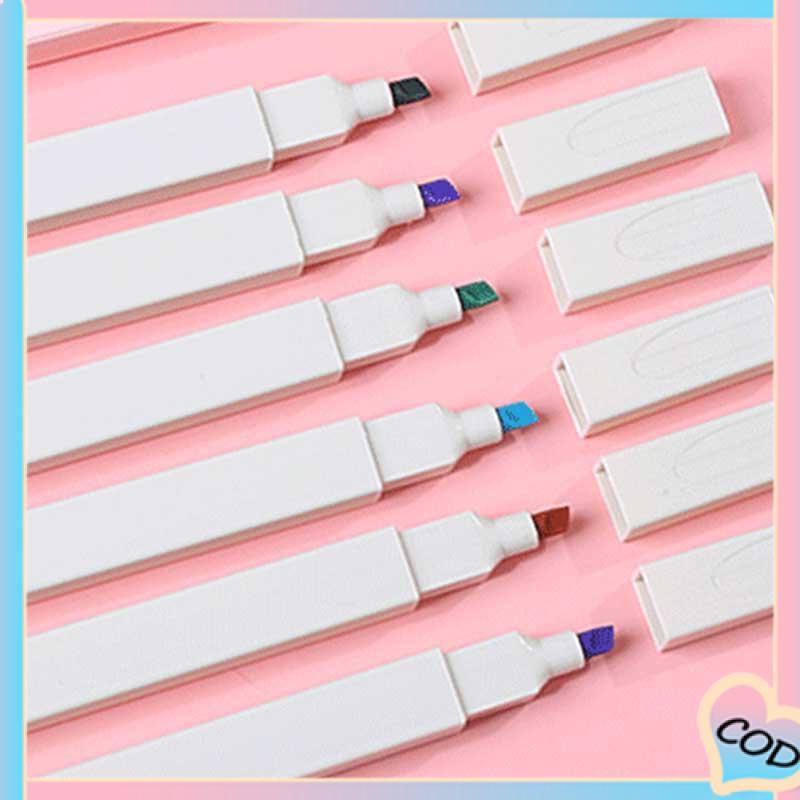 COD❤️COD multicolor pena stabilo siswa 6PCS/set Stabilo / highlighter pastel 6 colors warna-A.one