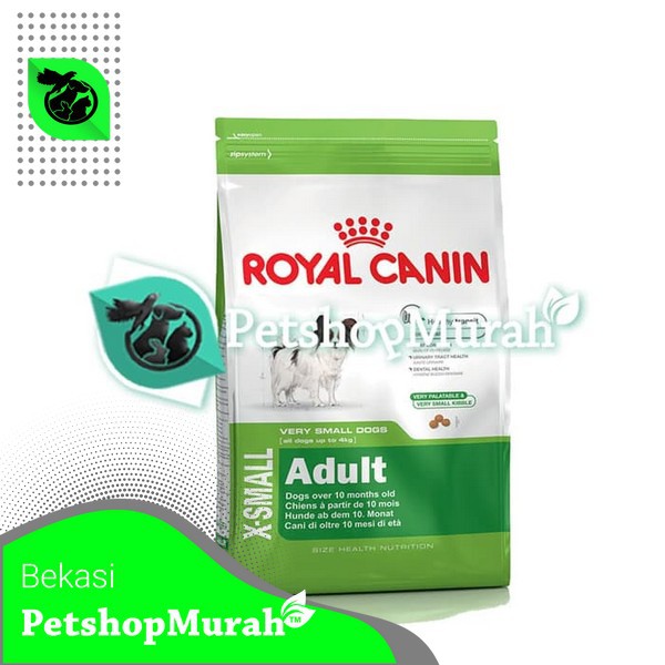 Makanan Anjing Royal Canin Xsmall Adult 500 Gr Dog Food X-Small Dewasa 500gr Ras Kecil Fresh Pack