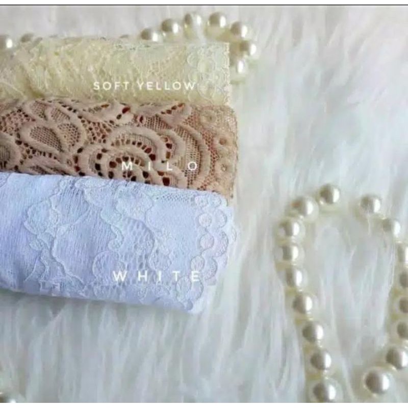 Inner Dalaman Hijab Bandana Renda Brokat