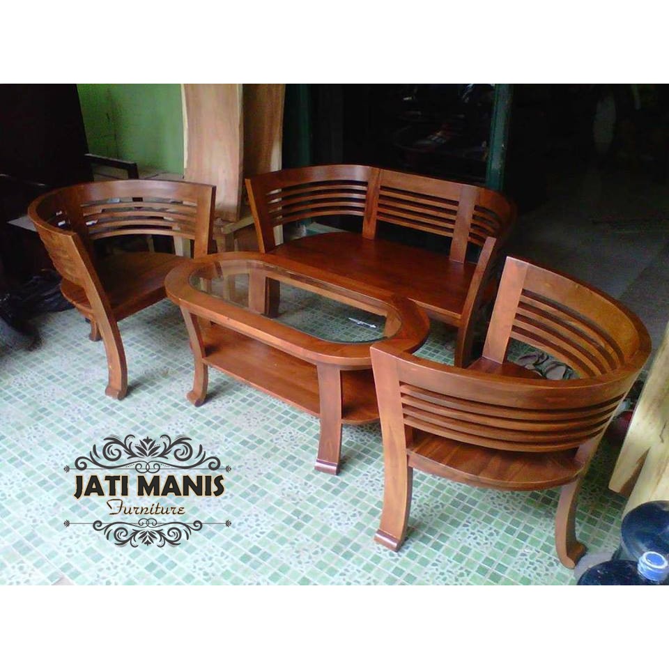 jual kursi tamu cantik minimalis, kayu jati | shopee indonesia