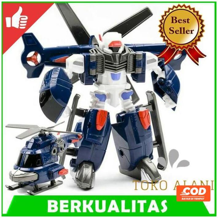 Mainan Anak Laki Laki Edukasi Robot Transformer Tobot Helicopter (Kode 010)