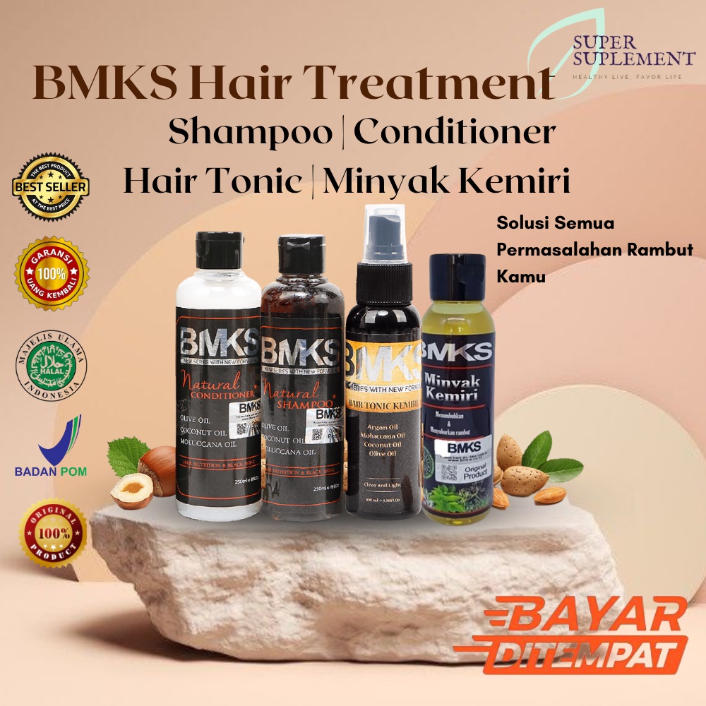 Jual BMKS Hair Treatment Shampoo Hair Tonic Minyak Kemiri Conditioner ...