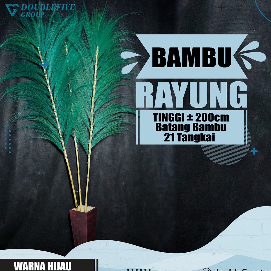 Rayung Home Decor Rayung Kering Panjang Rayung Natural Rayung Rustic Dekorasi Rayung Pampas - HIJAU