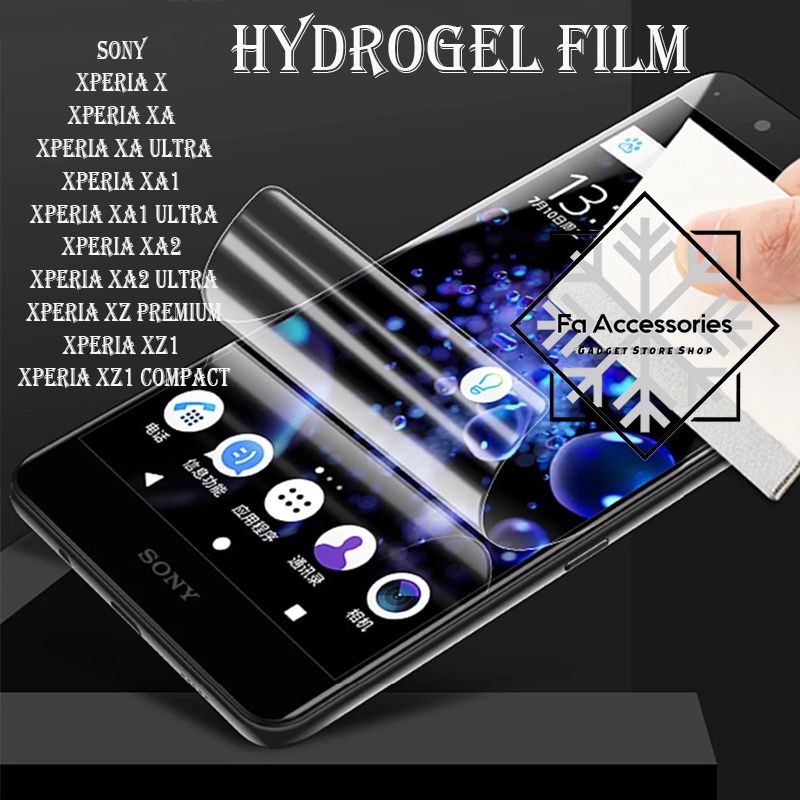 FA ANTI GORES JELLY HYDROGEL SONY XPERIA ACE X XA XA1 XA2 XZ XZ1 ULTRA X PERFORMANCE PREMIUM COMPACT SCREEN PROTECTOR FULL SCREEN