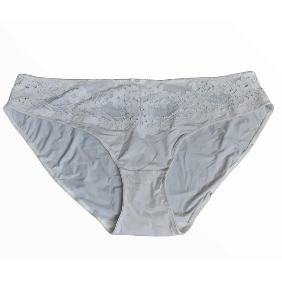 Panty TORI colorwhite bordier flower front