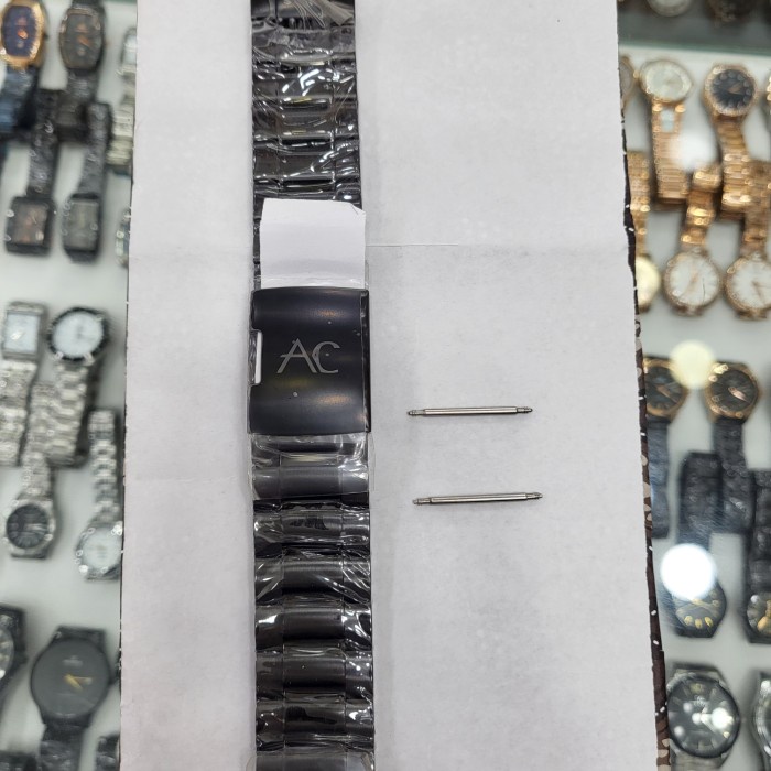 Tali strap rantai jam tangan pria Alexander Christie AC 9205 black ORIGINAL