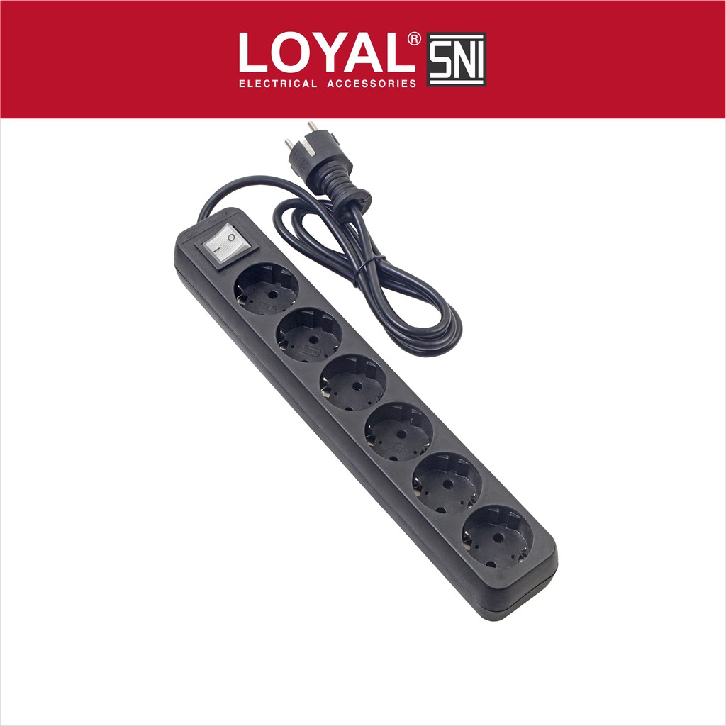 

Loyal Stop Kontak + Kabel 1.5M OSAKA 6 Lubang (LY-206) SNI