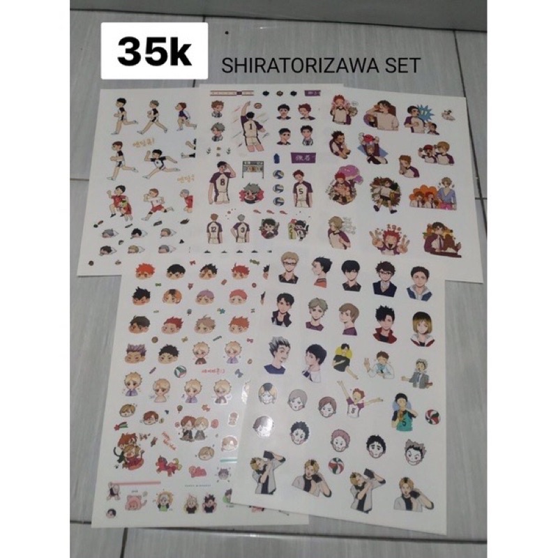 

MERCH ANIME STIKER SET, KEYRING AKRILIK, RUBBER STRAP BNHA HAIKYUU JJK BSD