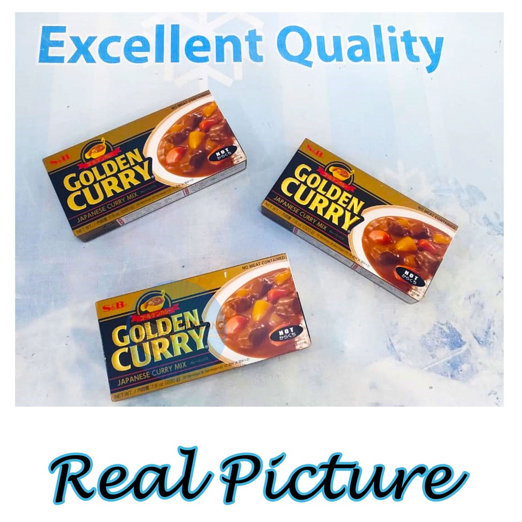 S&amp;B Golden Curry 220gr Hot | Kari Blok | Kari Jepang | Kari Pedas