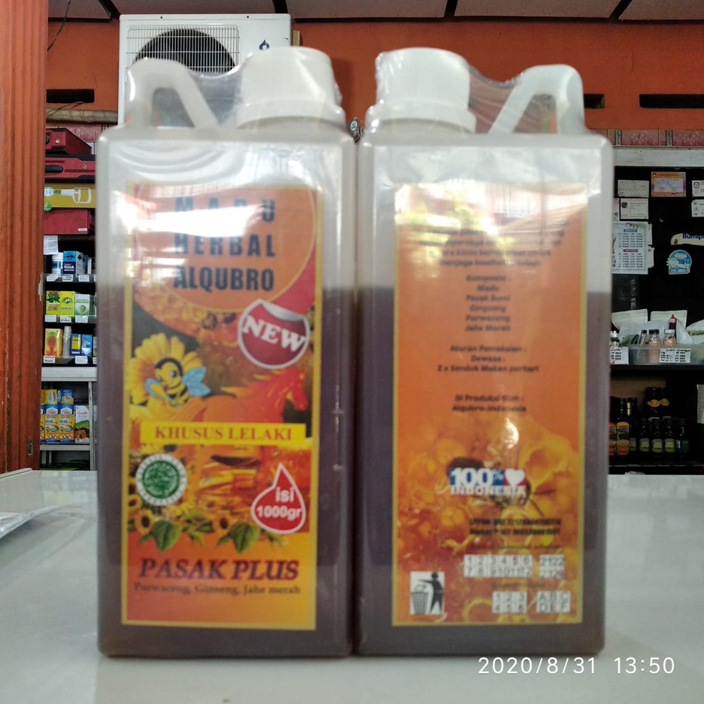 Madu Khusus Lelaki Pasak Plus Purwaceng, Ginseng, Jahe Merah Al Qubro 1kg
