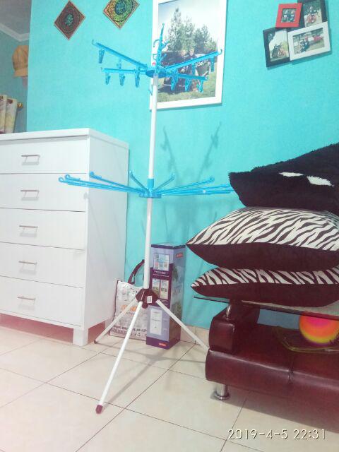 Gantungan Jemuran Tripod / Tripod Laundry Hanger 16 Sticks / Jemuran Pakaian Bayi Anak