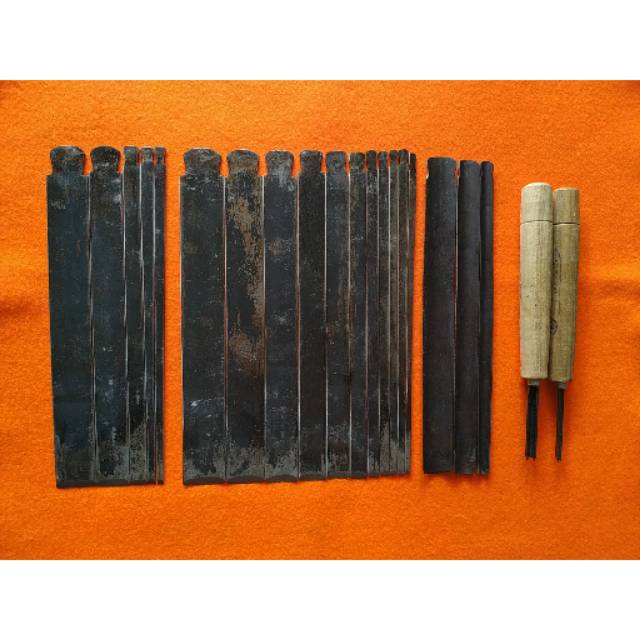 Alat pahat / alat ukir kayu cukup lengkap bahan baja asli