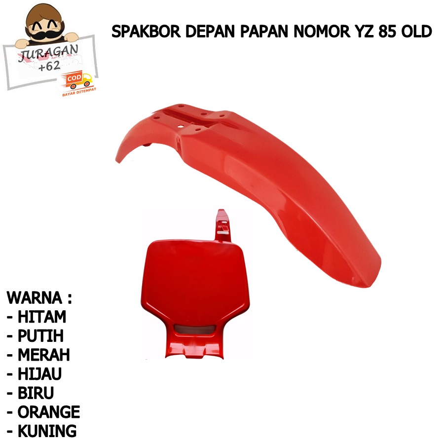 SPAKBOR SET DEPAN PAPAN NOMOR YZ 85 OLD MOTOR CROSS TRAIL YAMAHA YZ85 OLD