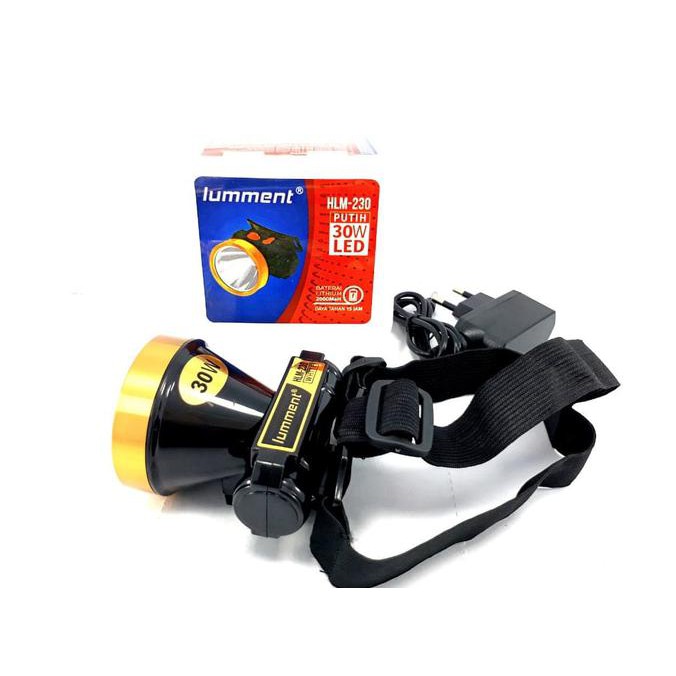 Diskon Senter Kepala Recharge Lumment Hlm-230 Led 30W Headlight Terbaru
