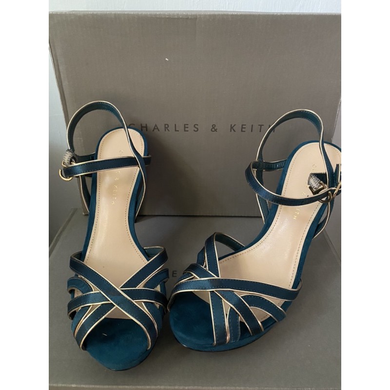 charles and keith original sandal sepatu pesta high heels wanita hijau 37