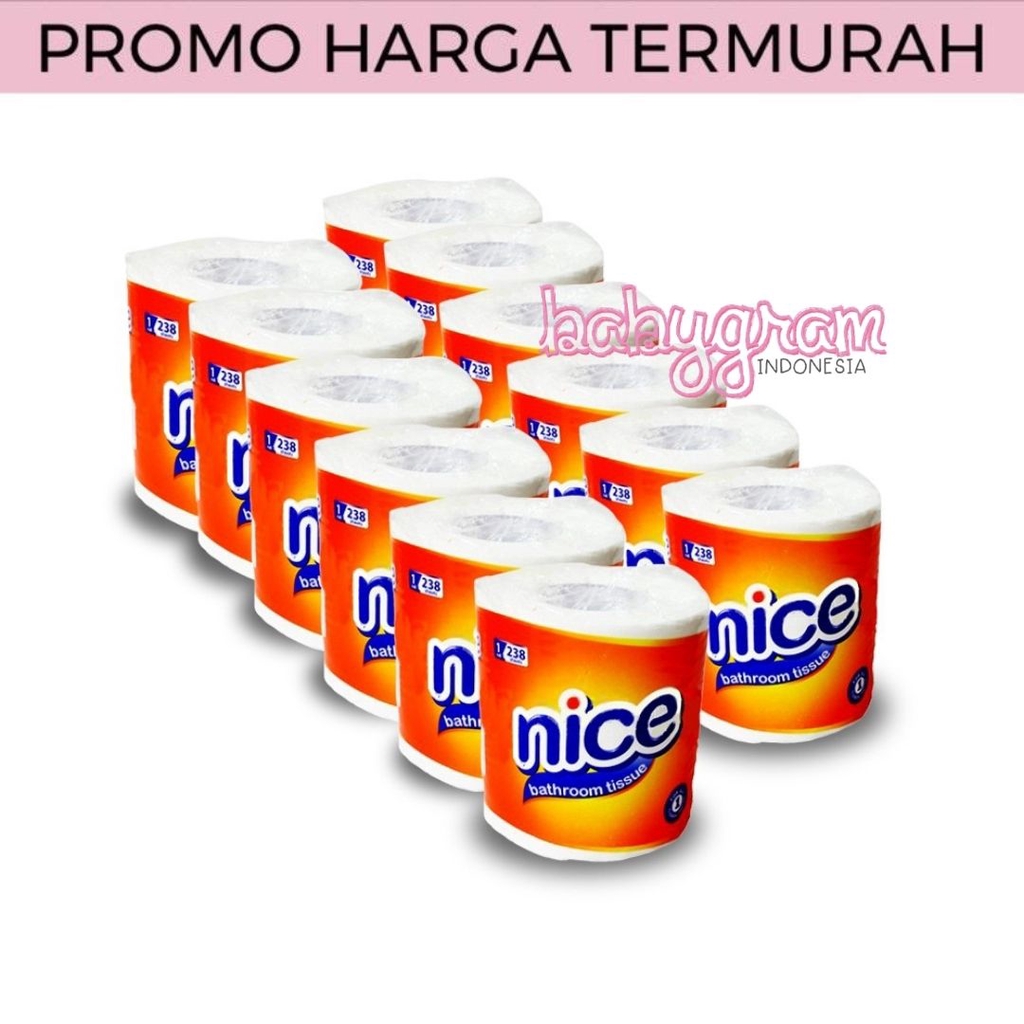 Tissue NICE ROLL - Tisu Gulung Toilet - Tissue 238 Sheet 2 ply