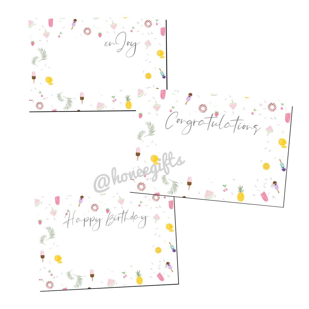 

kartu polos bday greeting 1set isi 10pcs blank post card ucapan enjoy thank you birthday