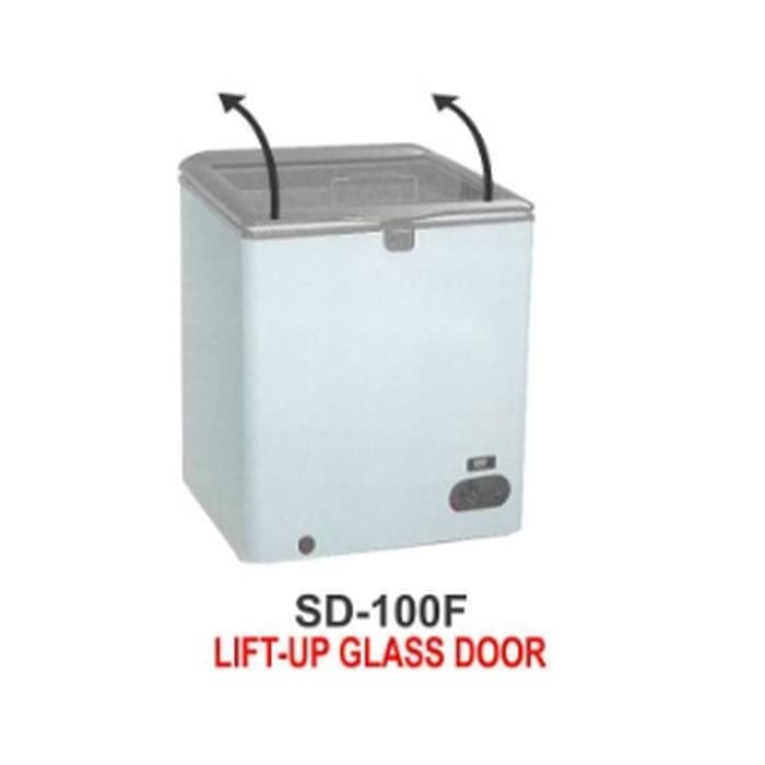 Terbaru Sliding Flat Glass Freezer Gea Sd100F
