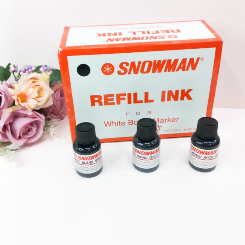Refill/ Isi Ulang Spidol Tinta White Board Marker Isi Tinta Spidol Snowman
