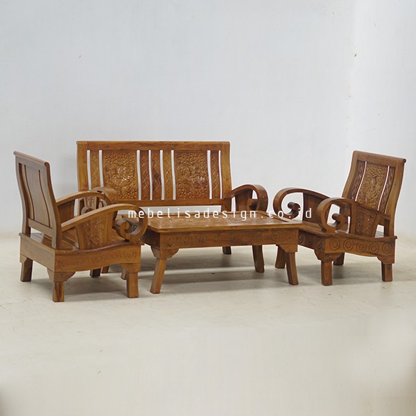 Kursi Meja Tamu Set Minimalis Jati, Kursi Set Ruang Tamu Minimalis