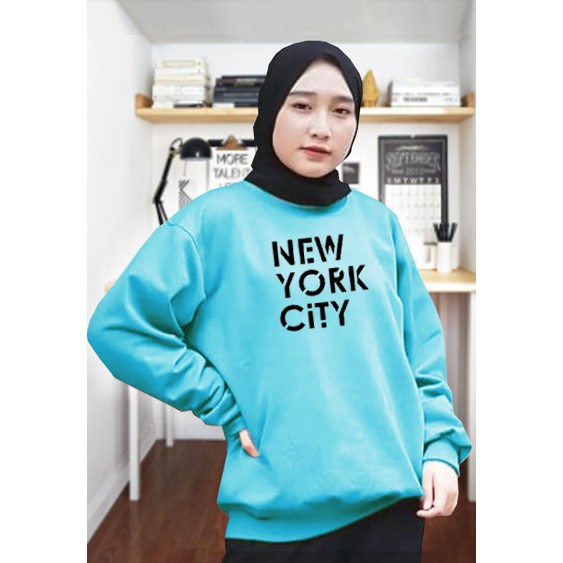 Kaos Lengan Panjang NYC baru/ Kaos Sweatshirt / Atasan Wanita / Atasan Wanita Lengan Panjang