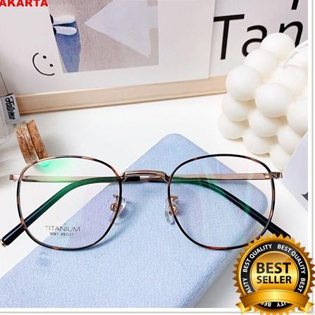 ⚡ALEE.. (27AN.ID)Kacamata Baca Frame KM73 Anti Radiasi Metal Gaya Retro Untuk Pria / Wanita produck 