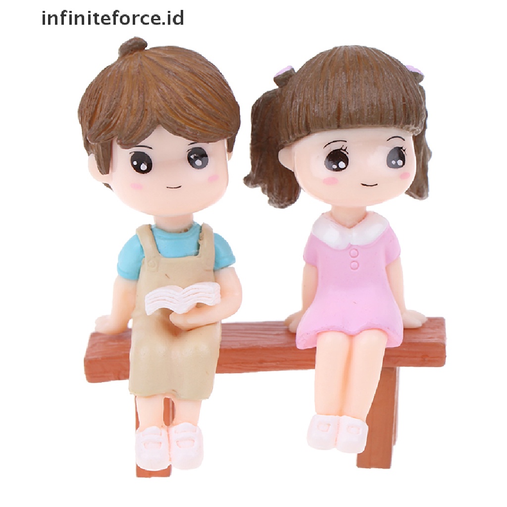 Infiniteforce.id 1 Set Miniatur Pasangan Kekasih DIY Dekorasi Lanskap Mikro Rumah Boneka