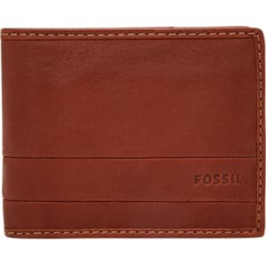 Dompet Pria/laki lipat Fossil Lufkin Traveler Sml1390210 Wallet Medium Brown