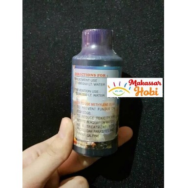 Obat Jamur Ikan Hias Methylene Blue Metilen Biru Air Aquarium 100ml