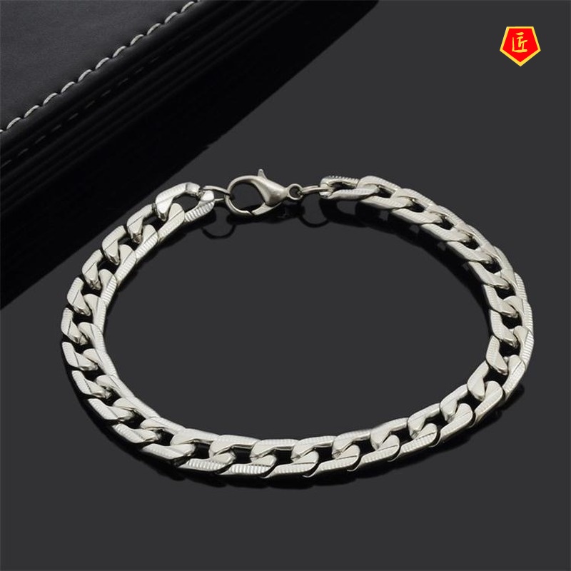 [Ready Stock]Exaggerated Personalized Thick Chain Men's Bracelet