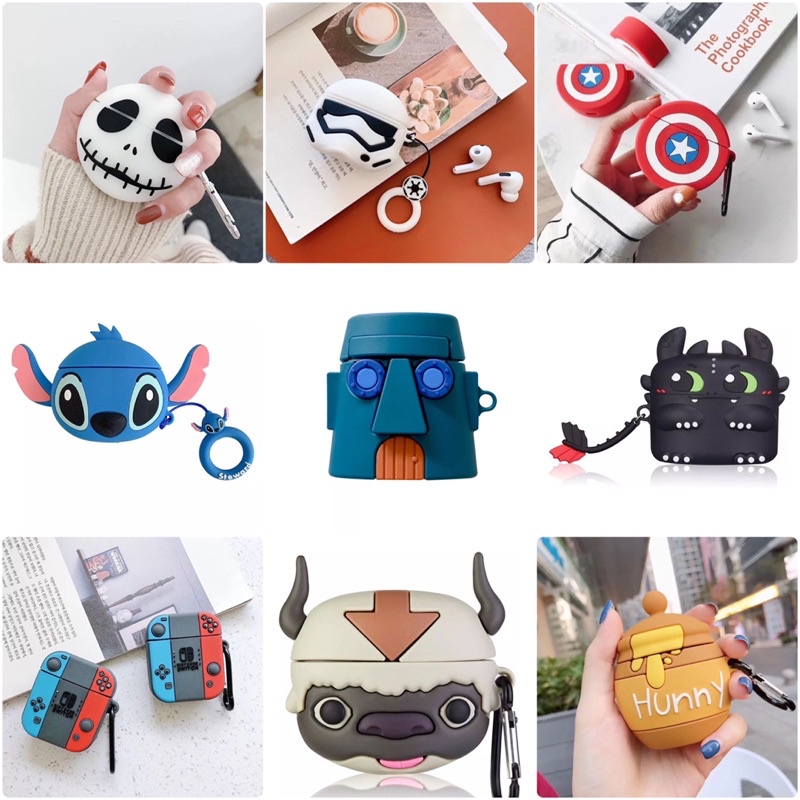 Case Airpods Pro Karakter Kartun 3D Softcase Mandalorian Spongebob Avatar Xbox Nintendo Shinchan (Bisa COD)