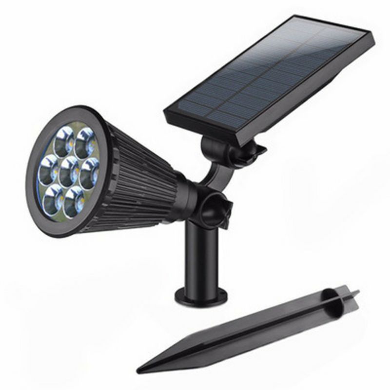 Lampu Taman Solar Tancap LC14c 7 LED Sorot Tenaga Matahari