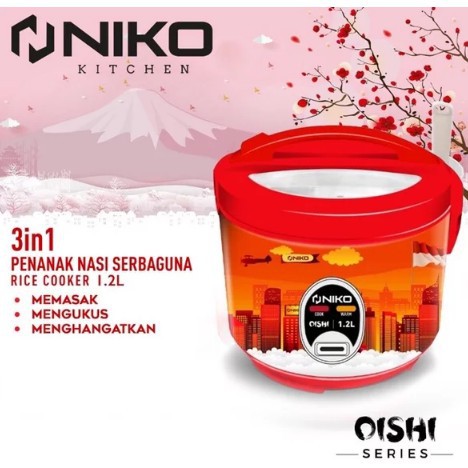 Magic Com Niko Rc12G Oishi Series Tutup Atas Kaca 3 in 1 Bagus Berkualitas