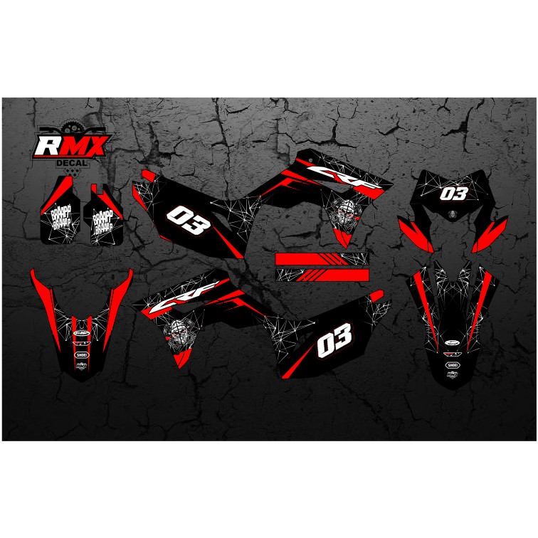 DECAL CRF 150 L FULLBODY (011) DEKAL STIKER CRF 150L MERAH HITAM, KUNING, HIJAU, BIRU TUA/MUDA, EMAS