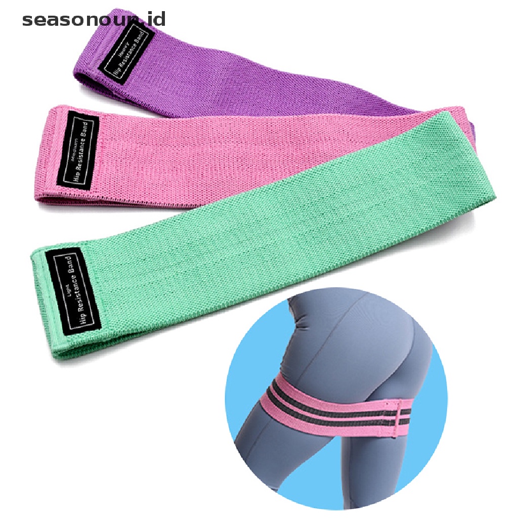 (seasonoun) Set Resistance Band / Tali Resisten Untuk Latihan Kaki / Pantat Wanita