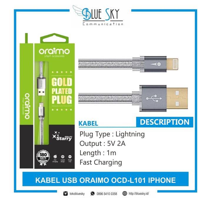 KABEL DATA USB ORAIMO OCD-L101 IPHONE