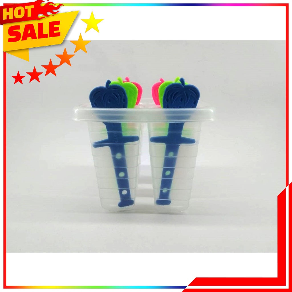 1 Pcs Cetakan Es Lilin - Cetakan Jelly - Agar + Stik - 1 Pcs Cetakan Ice Cream - Cetakan Jelly 6 Lubang - Cetakan Es Krim Free Stick Karakter