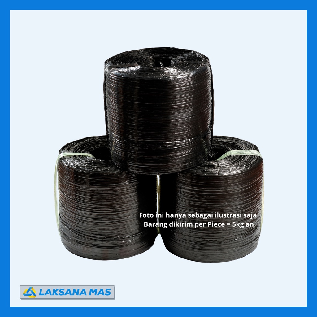 

Tali Rafia Plastik Roll Besar Laksanamas Warna Hitam Pekat Ukuran 5Kg An Di