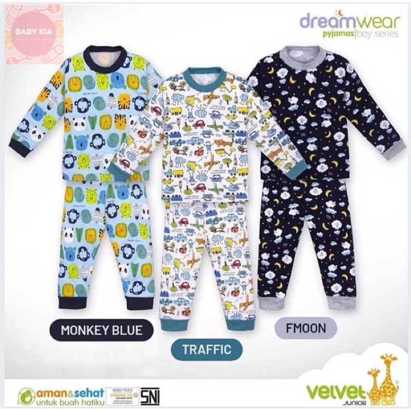 Velvet Junior Piyama Dreamwear Big Size For Boy Fly Me To The Moon