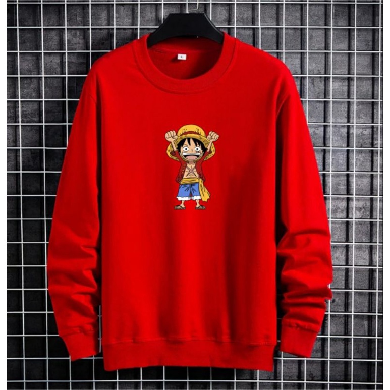 COD/DS/BAJU SWEATER LUFFY ANGKAT TANGAN (M-L-XL)