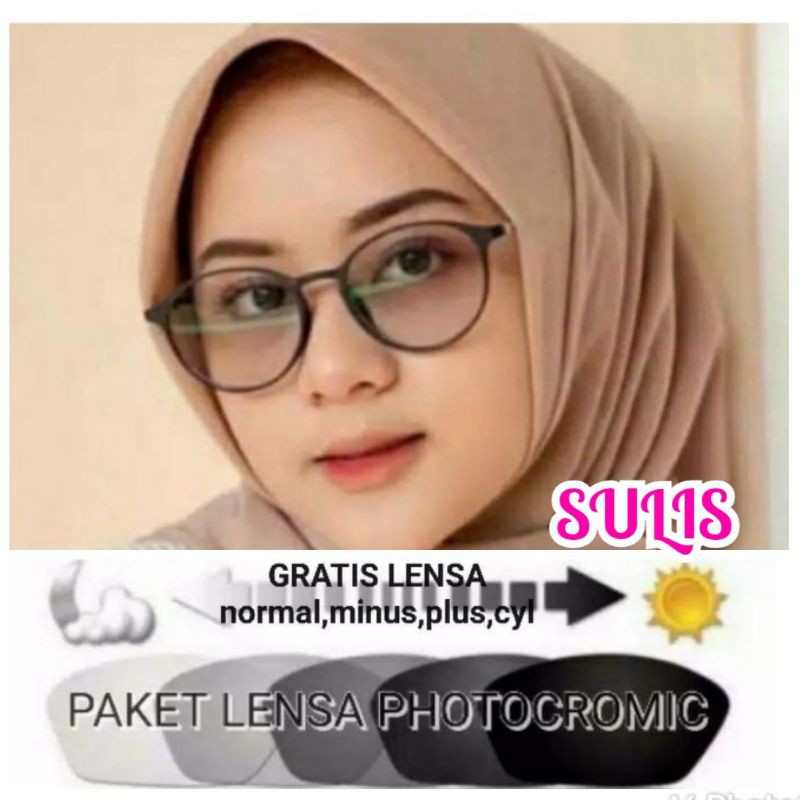frame 8151 kacamata gratis lensa photocromic.