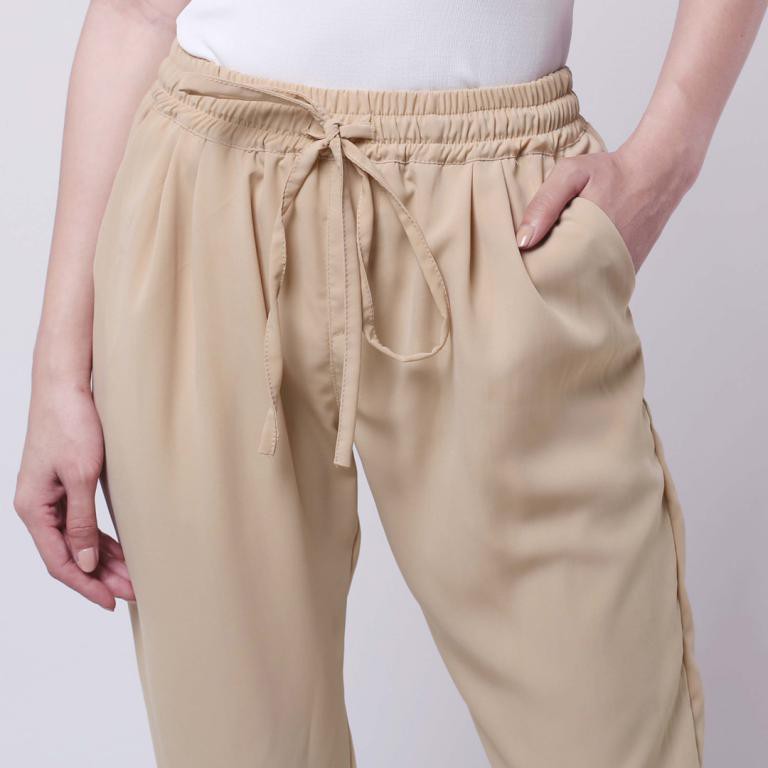 TJ124 KANSAI WAIST PANTS / Celana Santai Wanita Fashion Kekinian Trendy