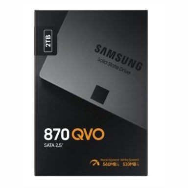 Samsung SSD 870 QVO SATA-3 2TB - MZ-77Q2T0BW - Black