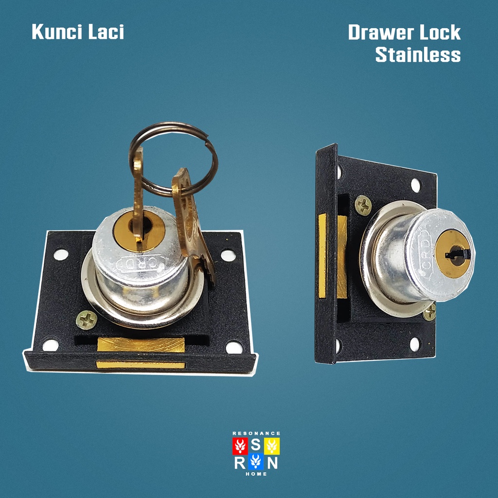 Kunci Laci Kuningan 22mm l Kunci Loker l Kunci Lemari l Drawer Lock Resonance Home