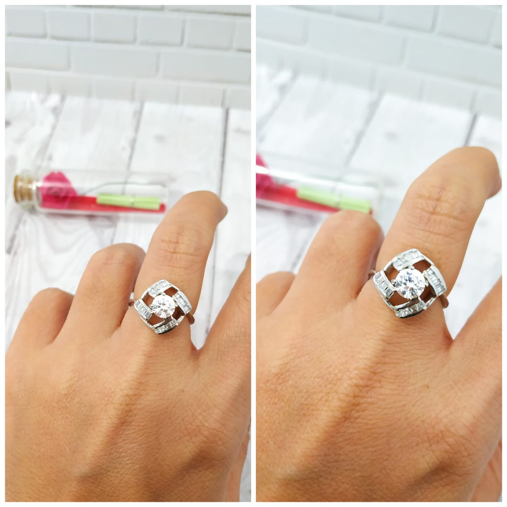 CINCIN MATA CRISTAL PERAK ASLI S925 CC687