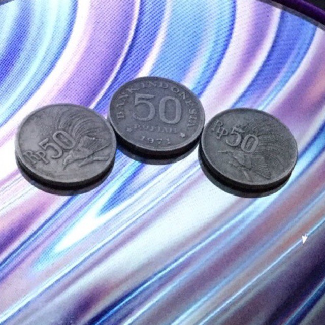 koin 50 rupiah cendrawasih tahun 1971