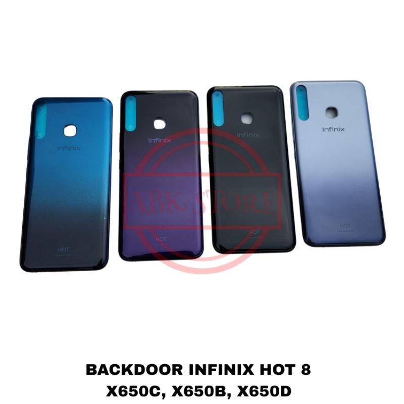 TUTUP BELAKANG BACKDOOR BACKCOVER BACK CASING INFINIX HOT 8 X650 HOUSING ORIGINAL